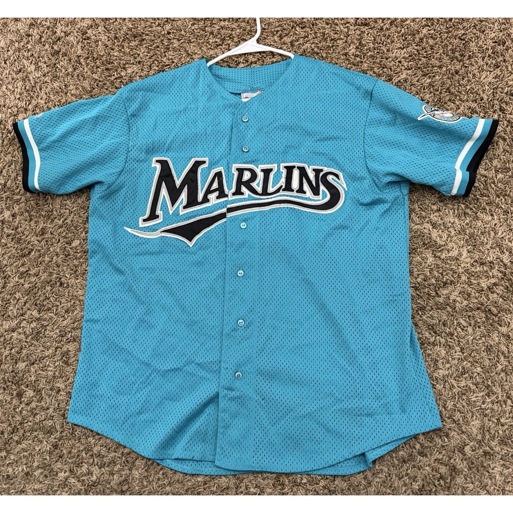 Vintage 1990's MLB Majestic Diamond Collection Miami Marlins Baseball Jersey XL